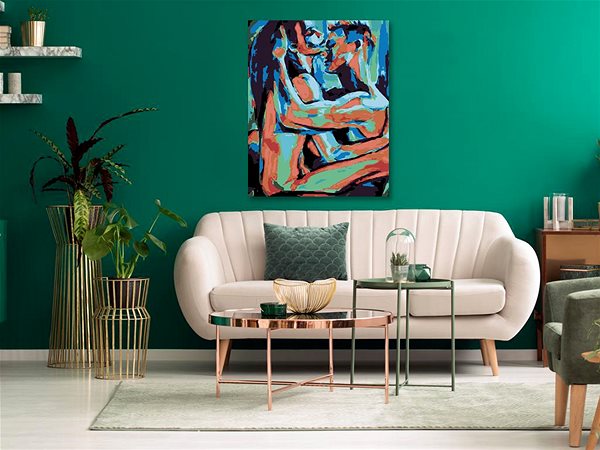 Maľovanie podľa čísel Maľovanie podľa čísel – Farební milenci, 40 × 50 cm, napnuté plátno na rám ...