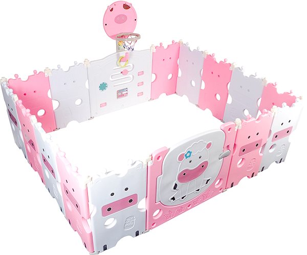 Ohrádka pro děti AGA4KIDS Dětská ohrádka 156 × 186 × 64 cm růžová ...