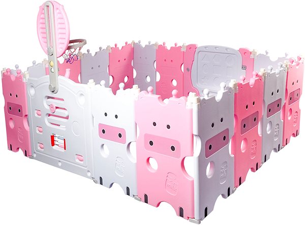 Ohrádka pro děti AGA4KIDS Dětská ohrádka 156 × 186 × 64 cm růžová ...