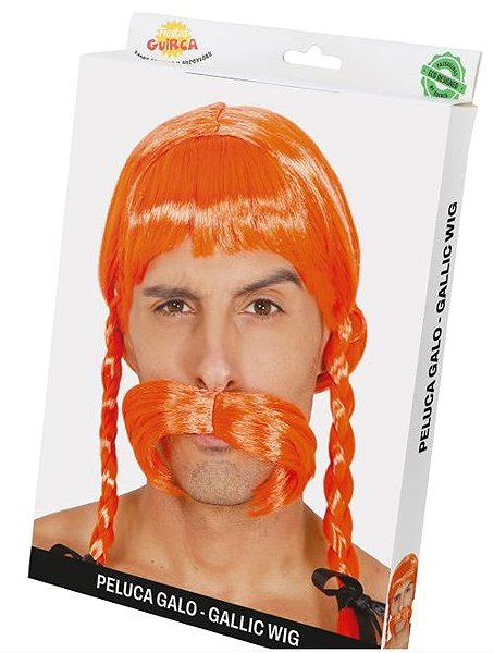 Parochňa GUIRCA Oranžová parochňa s vrkočmi – Obelix ...