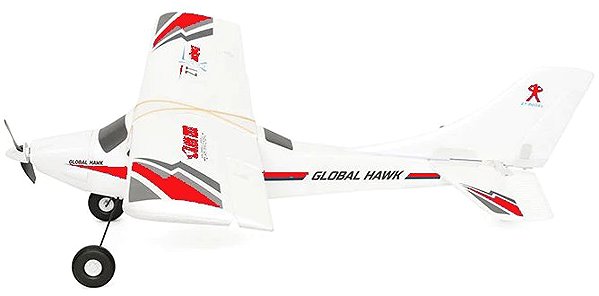 Playstem Global Hawk red plastic model kit.