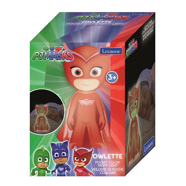 Noční světlo Lexibook Designové noční světlo LED 3D PJ Masks Owlette 13 Cm ...