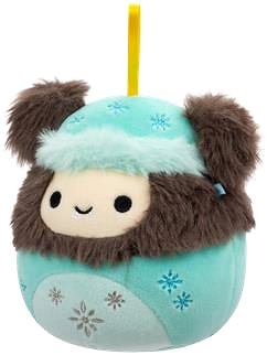 Squishmallows Christmas Ornament Rilo the Yeti in Winter Jumpsuit Plush Toy.