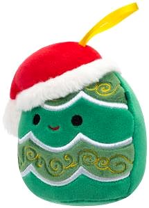 Squishmallows Christmas Ornament Andy the Christmas Tree with Hat Soft Toy.