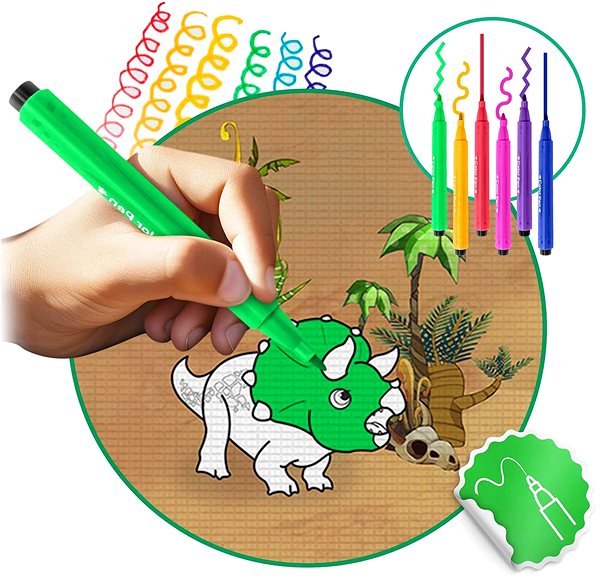 Ricokids rolled foam colouring mat Dinosaurs.