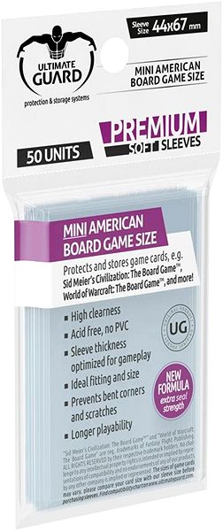 Ultimate Guard Card Cover - Premium Soft Covers for Mini American Board Games .