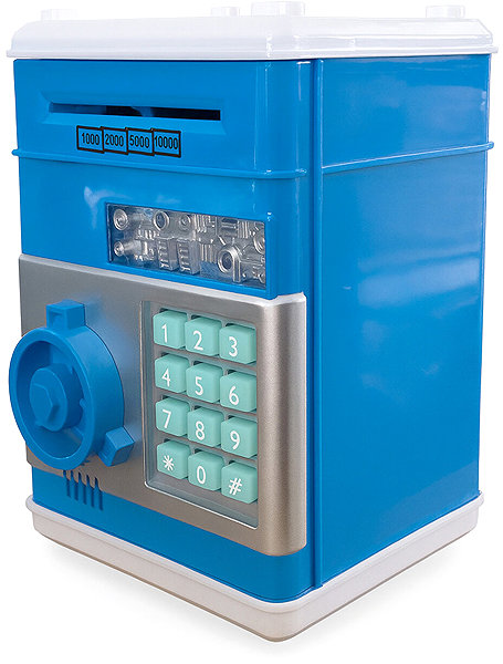 Aga cash box - safe, blue .