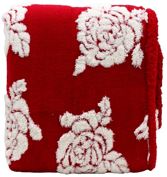 Deka Home Elements Deka s beránkem, jacquard vzory Růže, červená ...