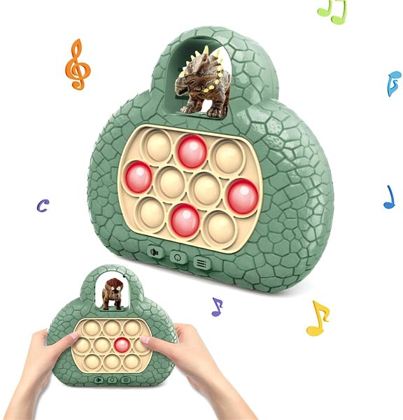 Pop it MG Pop It Triceratops interaktivní hračka pro děti, zelená ...