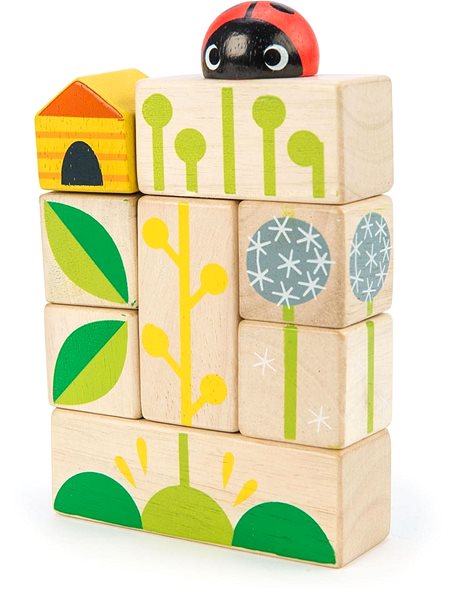 Kostky pro děti Tender Leaf dřevěné kostky Garden Blocks ...