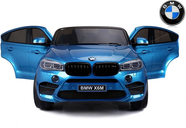 Elektromos autó gyerekeknek BMW X6 M kék lakkozott Képernyő