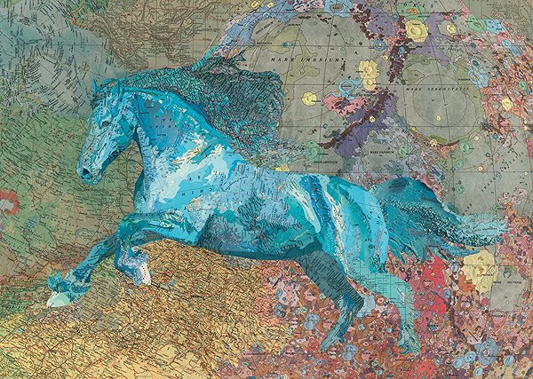 HEYE Puzzle Map Art: Horse 2000 pieces.