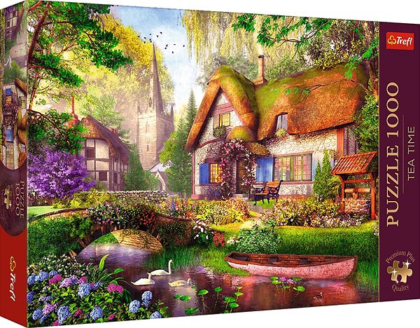 TREFL Premium Plus Tea Time: Wooden Cottage 1000-piece puzzle.