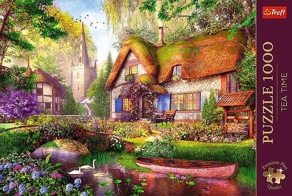 TREFL Premium Plus Tea Time: Wooden Cottage 1000-piece puzzle.