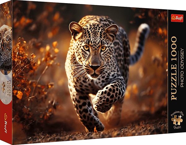 Puzzle TREFL Premium Plus Photo Odyssey: Divoký leopard 1000 dielikov ...