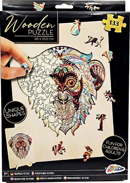 Puzzle GRAFIX Obrysové puzzle Opica, 133 dielikov ...