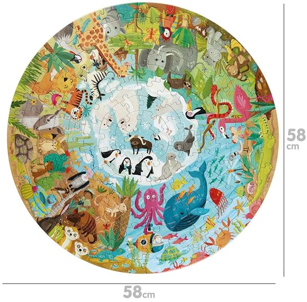 Puzzle Boppi Puzzle Zvieratá sveta – Animals around the world ...