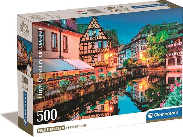 CLEMENTONI Old Town, Strasbourg 500 pieces puzzle.