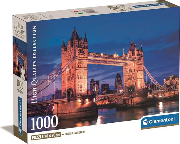 CLEMENTONI Tower Bridge at night 1000 pieces puzzle.