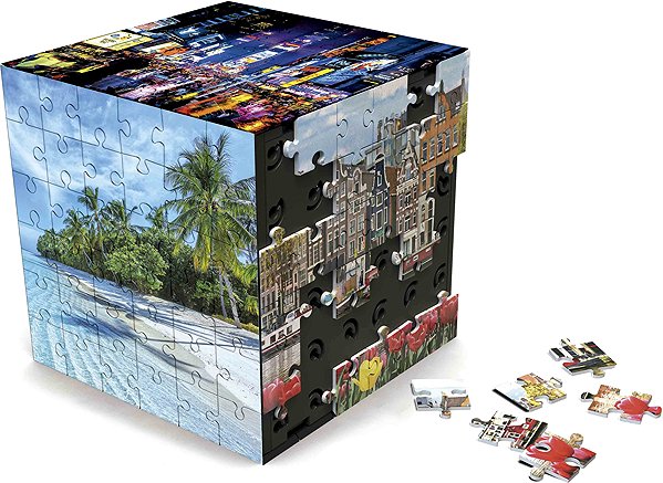 Educa 3D Puzzle cube Travel 216 pieces.