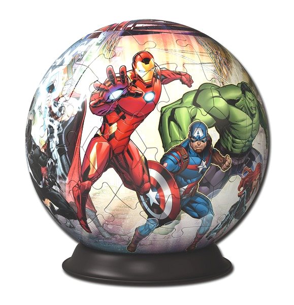 3D Puzzle Ravensburger 3D Puzzle 114962 Puzzle-Ball Marvel: Avengers 72 pieces ...