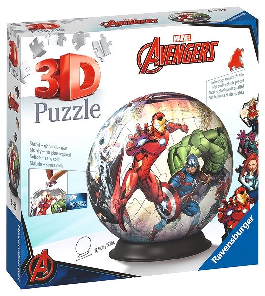 3D puzzle Ravensburger 3D puzzle 114962 Puzzle-Ball Marvel: Avengers 72 db ...