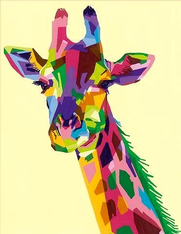 Maľovanie podľa čísel Ravensburger Kreatívne a výtvarné hračky 202027 CreArt Vtipná žirafa ...