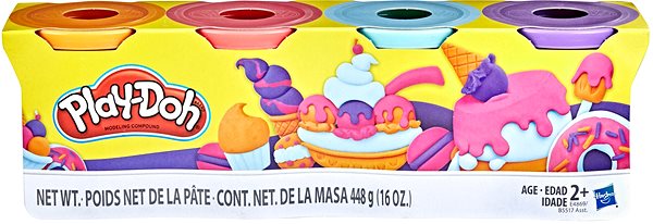 Knete Play-Doh Modelliermasse 4 Becher Sweet ...