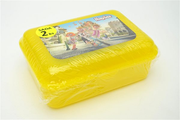 Snack Box Snack Box Set, 2 pieces, Hurvínek Street Yellow Lateral view