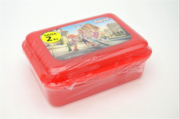 Snack Box Snack Box Set, 2 pieces, Hurvínek Street, Red Lateral view