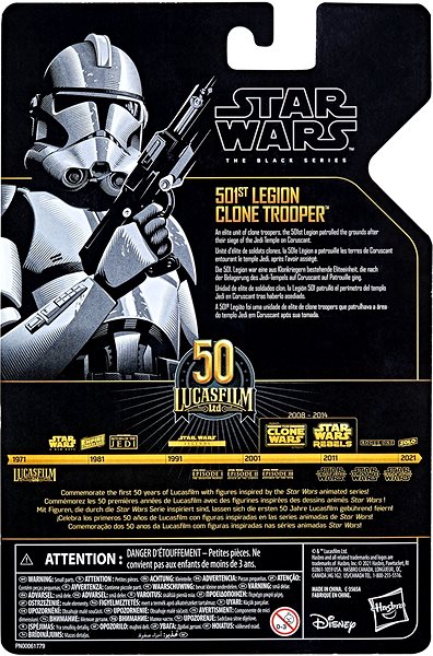 Figure Star Wars Black Series Figure 501st Clone Trooper Packaging/box