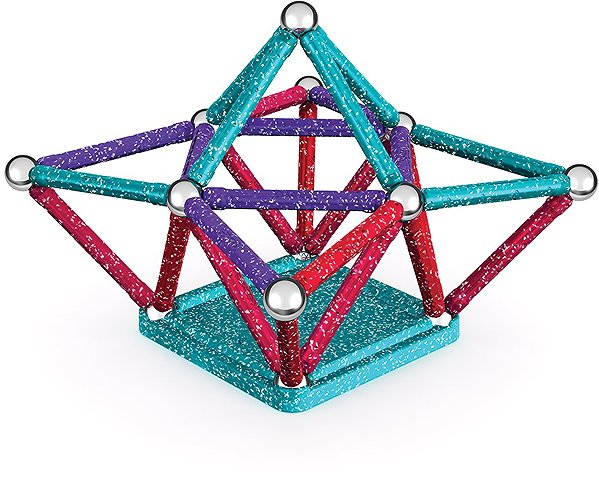 Building Set Geomag Glitter Recycled 60 pieces Screen