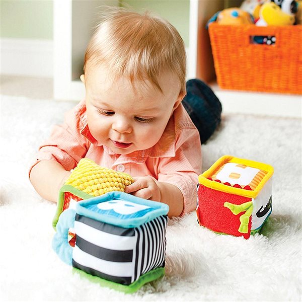 Játékkocka gyerekeknek Textil játékkockák 4 darab ...