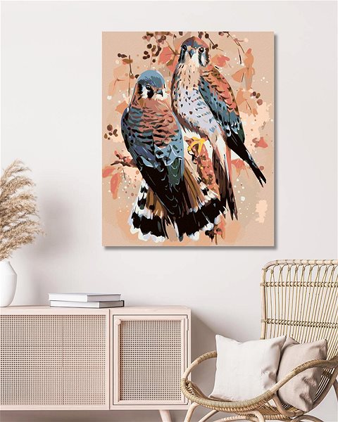 Diamantové malování Diamondi - DVĚ POŠTOLKY, 40x50 cm, bez rámu a bez vypnutí plátna ...