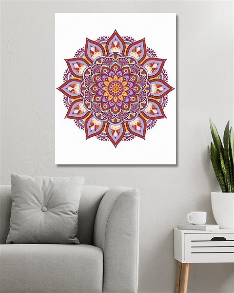 Diamantové malování Diamondi - MANDALA IV, 40x50 cm, vypnuté plátno na rám ...