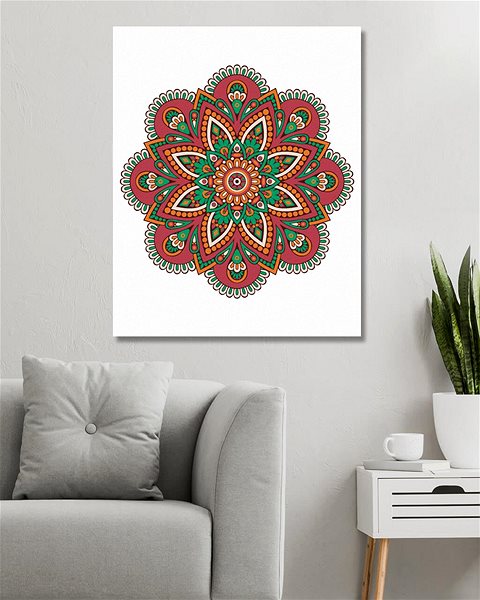 Diamantové malování Diamondi - MANDALA VI, 40x50 cm, vypnuté plátno na rám ...