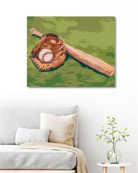 Diamantové malování Diamondi - BASEBALL, 40x50 cm, bez rámu a bez vypnutí plátna ...