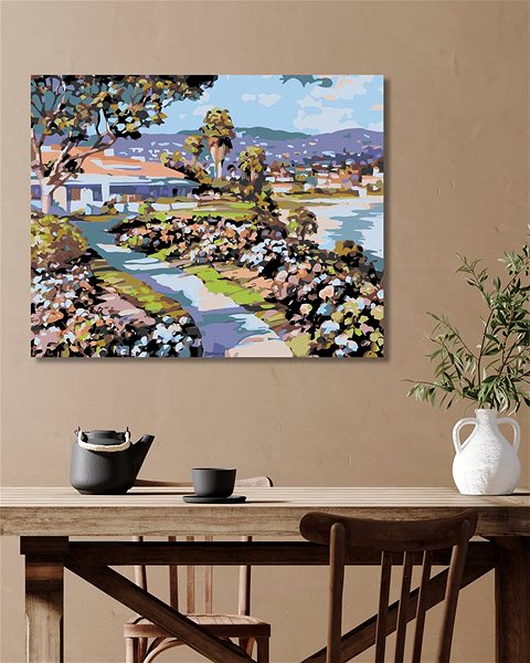 Diamantové malování Diamondi - CESTIČKA K DOMU, 40x50 cm, vypnuté plátno na rám ...