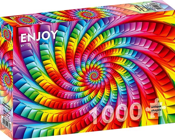 ENJOY Puzzle Rainbow Psychedelic Spiral 1000 Pieces.
