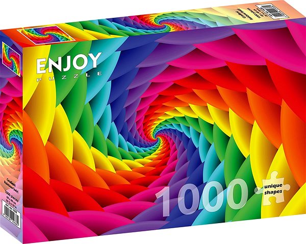 ENJOY Puzzle Gradient: Rainbow Swirl 1000 pieces.