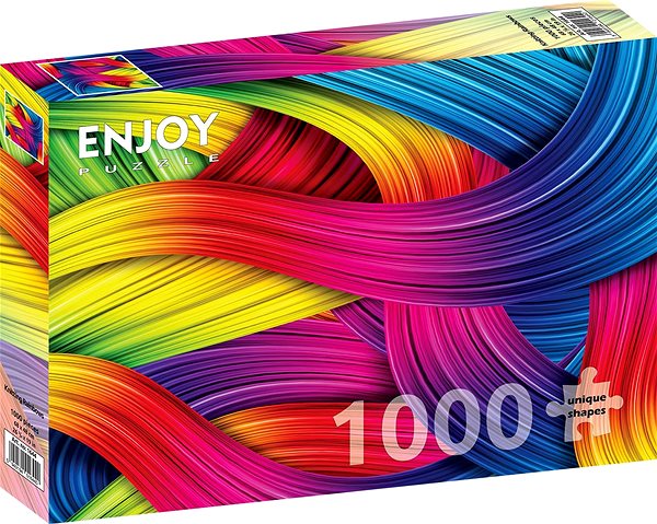 ENJOY Knitting a Rainbow 1000-piece puzzle.