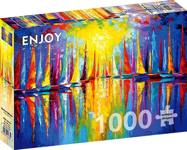 ENJOY Puzzle Rainbow Sailboats 1000 pieces.