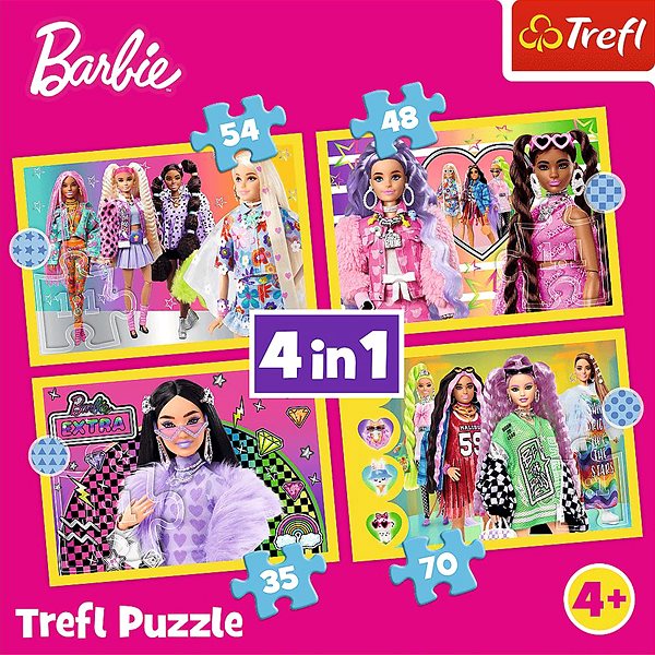 TREFL puzzle Barbie's Merry World 4-in-1 (35, 48, 54, 70 pieces) .