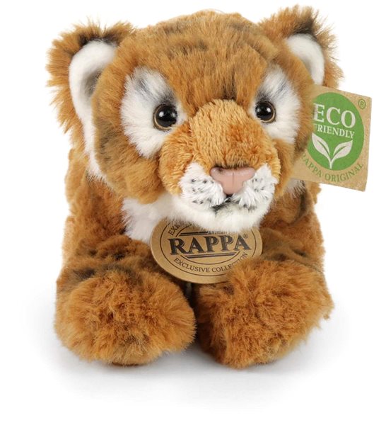 Plyšák RAPPA Plyšový tygr hnědý ležící 17 cm, Eco-Friendly ...