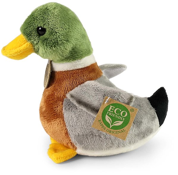 Plush RAPPA Plush Mallard Duck 22 cm, Eco-Friendly .