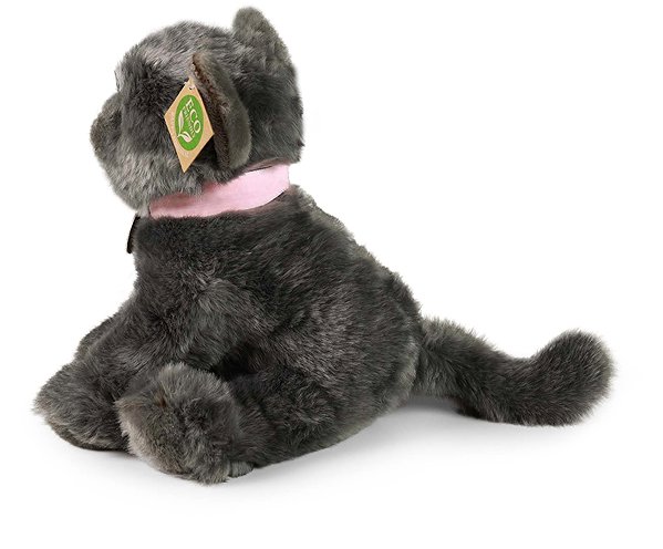RAPPA plush cat grey 25 cm, Eco-Friendly .