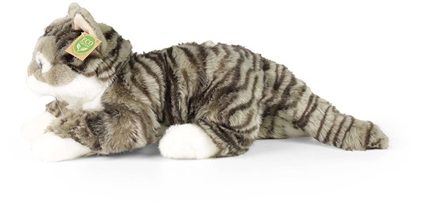 Plush RAPPA Plush tabby cat grey 42 cm, Eco-Friendly .