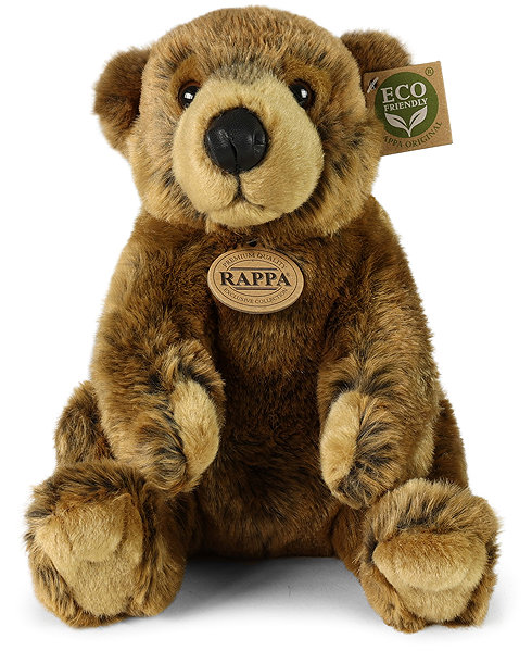RAPPA Plush Bear Brown 24 cm, Eco-Friendly .