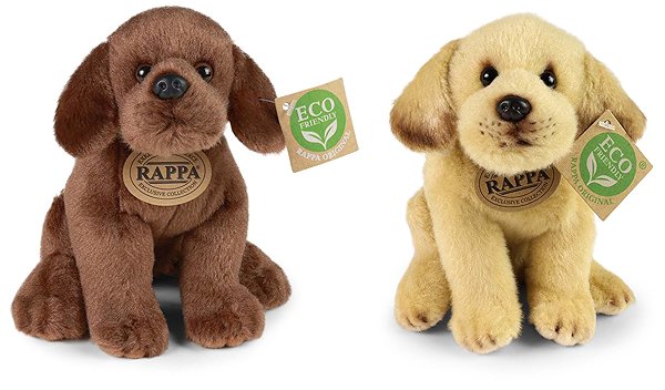 Plush RAPPA Plush dog labrador sitting 20 cm, Eco-Friendly .