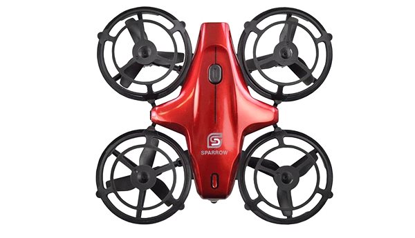 Amewi RC mini drone Sparrow with sensors, red.
